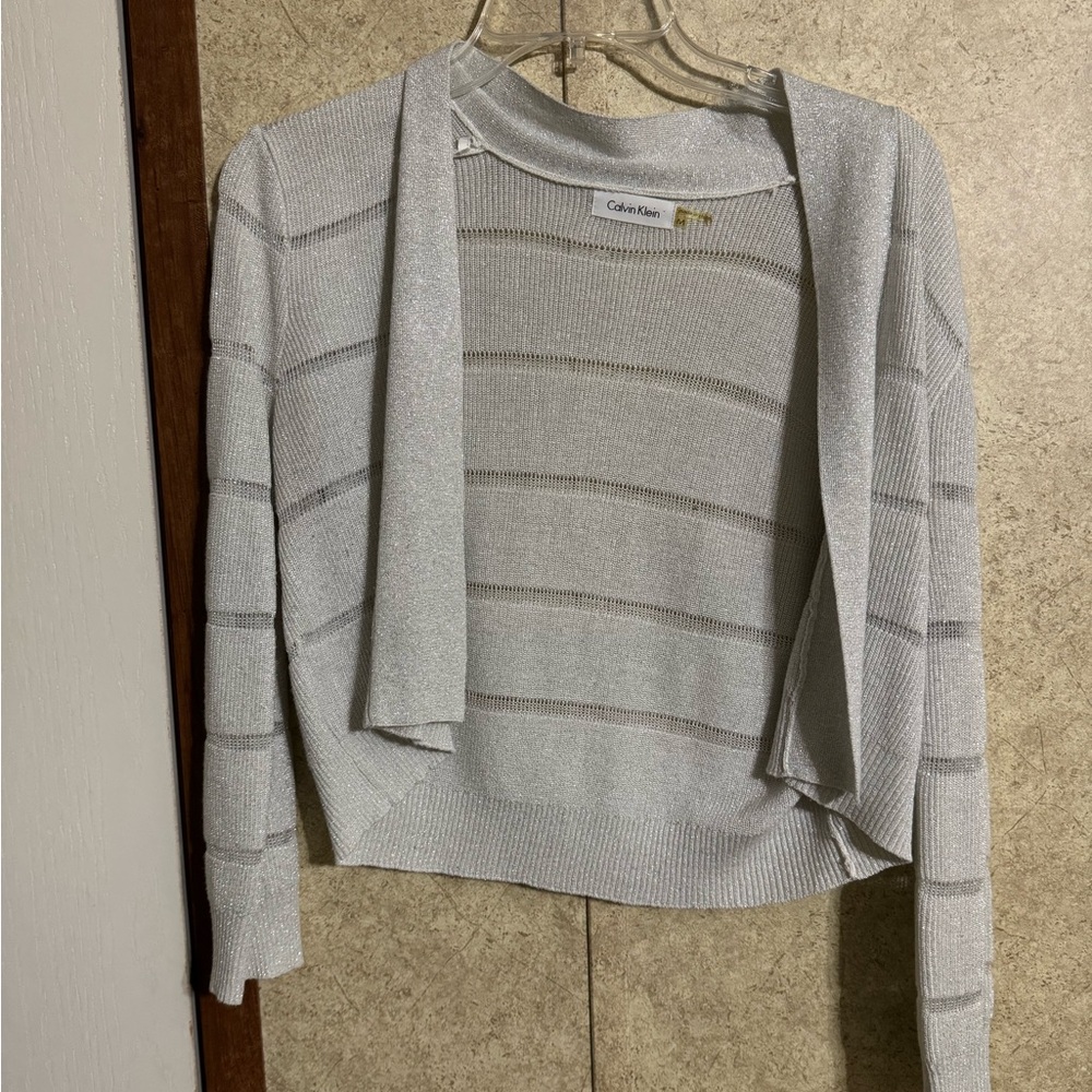 Calvin Klein Women's Silver Sweater